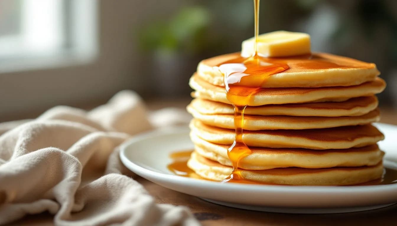 Classic Fluffy Pancakes That Actually Stack Tall