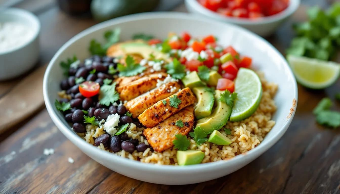 High-Protein Chicken Burrito Bowl Recipe (Meal-Prep Friendly)