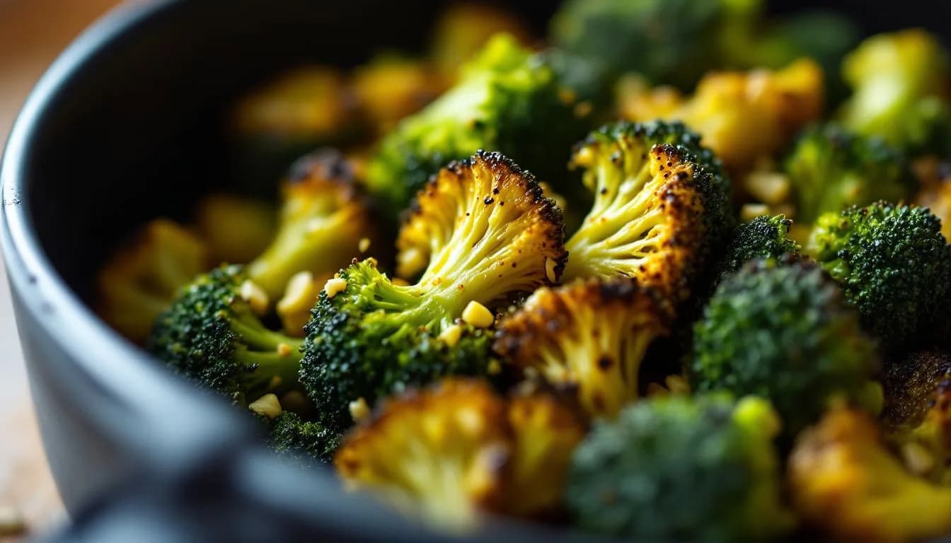 Brokkoli aus der Heißluftfritteuse: knusprig in 12 Minuten